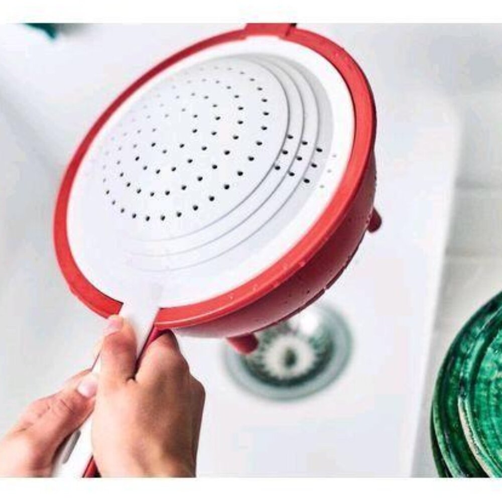 Tupperware Double Colainder in Red and White
